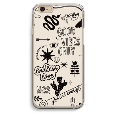 Good vibes: iPhone 6 / 6S Transparant Hoesje