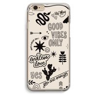Good vibes: iPhone 6 / 6S Transparant Hoesje
