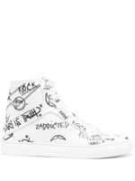 Zadig&Voltaire baskets montantes Flash en cuir - Blanc