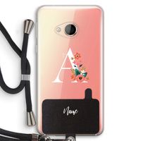 Pink Bouquet: HTC U Play Transparant Hoesje met koord