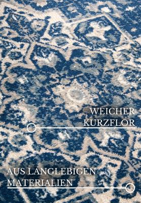 Hanse Home - Villeroy & Boch 1869 Short Pile Rug Jehanne Blue Cream - 200x280 cm