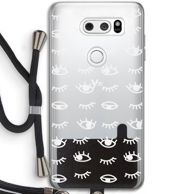 Eye pattern #3: LG V30 Transparant Hoesje met koord
