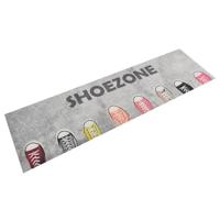 VidaXL Keukenmat wasbaar shoezone-print 45x150 cm fluweel