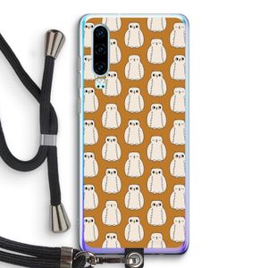 Uilen: Huawei P30 Transparant Hoesje met koord