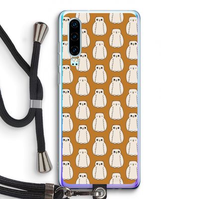Uilen: Huawei P30 Transparant Hoesje met koord