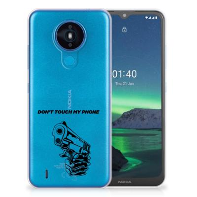 Nokia 1.4 Silicone-hoesje Gun Don't Touch My Phone Nokia 1.4 Silicone-hoesje Gun Don't Touch My Phone