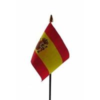Spanje - mini vlaggetje van 10 x 15 cm op stokje - Landen vlag - H27 cm Spanje - mini vlaggetje van 10 x 15 cm op stokje - Landen vlag - H27 cm