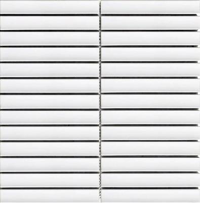 Mozaïek tegels Piano Kitkat Fingers Sneeuw Mat 29,6x29,9 - Rechthoek Wandtegels Geglazuurde porseleinen steengoed