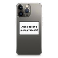 Alone: iPhone 13 Pro Transparant Hoesje
