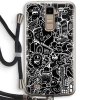 Vexx Black City : LG K10 (2016) Transparant Hoesje met koord