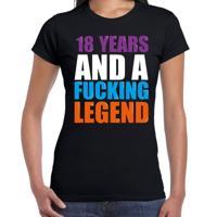 18 year legend / 18 jaar legende cadeau t-shirt - zwart - dames - Verjaardag - Leeftijd