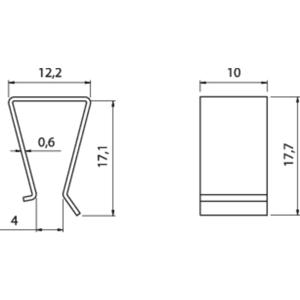 Fischer Elektronik Transistorklem Geschikt voor: TO-220 (l x b x h) 17.7 x 10 x 12.2 mm