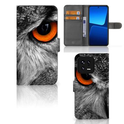 Xiaomi 13 | Telefoonhoesje | Met pasjeshouder | Uil