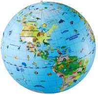 Opblaasbare wereldbol - globe Opblaasbare bal met dieren | Caly Toys - thumbnail