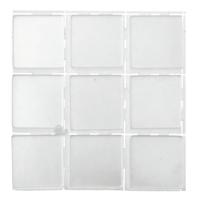 Glorex Hobby - mozaiek stenen/steentjes - wit - 63x stuks - 10 x 10 x 2 mm - hobby en knutse