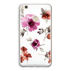 Geschilderde bloemen: Huawei Ascend P8 Lite (2017) Transparant Hoesje