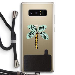 Palmboom: Samsung Galaxy Note 8 Transparant Hoesje met koord