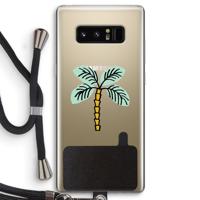 Palmboom: Samsung Galaxy Note 8 Transparant Hoesje met koord - thumbnail