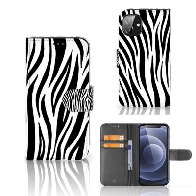 Apple iPhone 12 Mini | Telefoonhoesje | Met pasjeshouder | Zebra