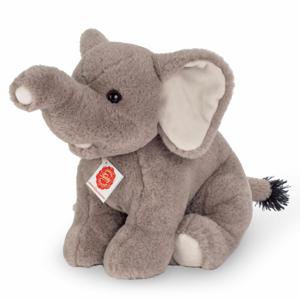 Knuffeldier Olifant - zachte pluche stof - premium kwaliteit knuffels - grijs - 35 cm