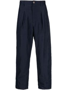 Giorgio Armani pantalon plissé à coupe ample - Bleu