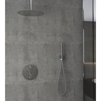 Regendouche set SaniClear Talpa | Inbouw | 20 cm | Thermostaatkraan | 2-weg | Rond | Chroom