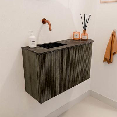 Toiletmeubel Mondiaz Joya Dlux | 71.6 cm | Meubelkleur Shadow | Faye wastafel Lava Wasbak Links | Zonder kraangat(en)