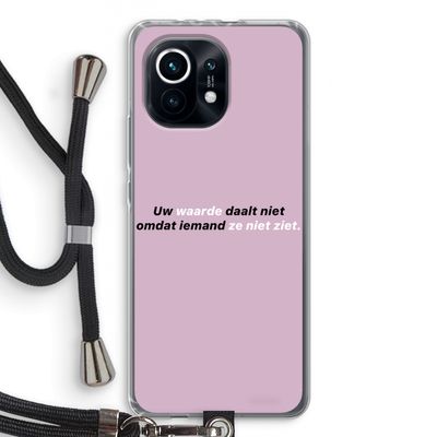 uw waarde daalt niet: Xiaomi Mi 11 Transparant Hoesje met koord