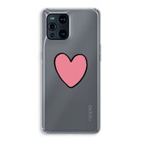 Hartje: Oppo Find X3 Transparant Hoesje