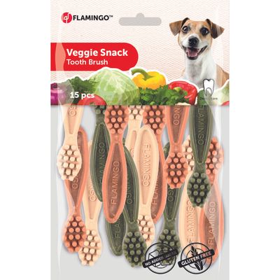 Hondensnack Veggie Tandenborstel 7,5 cm 15 stuks 120 gr - 15 stuks x 7.5 cm Flamingo Multicolor Hondensnack Veggie Tandenborstel 7,5 cm 15 stuks 120 gr - 15 stuks x 7.5 cm Flamingo Multicolor