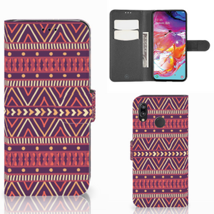 Samsung Galaxy A70 Telefoon Hoesje Aztec Paars