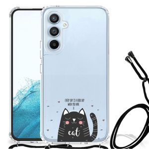 Samsung Galaxy A54 5G Stevig Bumper Hoesje Cat Good Day