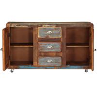 The Living Store Dressoir Rustiek Hout - 150x43x86 cm - Met 3 lades en 2 deuren - thumbnail