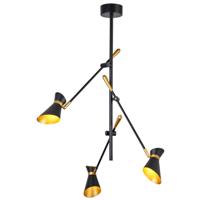 Hanglamp Diablo Spotlight 3Lt LED - Matt Black Metal