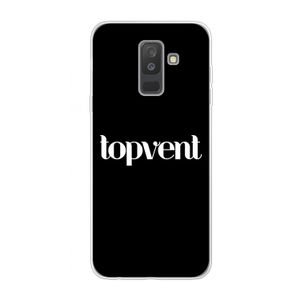 Topvent Zwart: Samsung Galaxy A6 Plus (2018) Transparant Hoesje