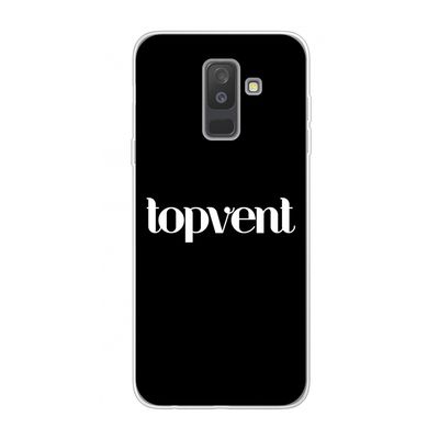 Topvent Zwart: Samsung Galaxy A6 Plus (2018) Transparant Hoesje