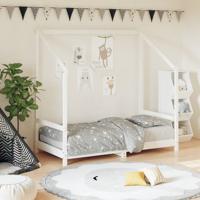 Kinderbedframe 80x160 cm massief grenenhout wit - thumbnail