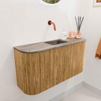 Toiletmeubel Mondiaz Joya Dlux | 83.2 cm | Meubelkleur Oak | Faye wastafel Oza Wasbak Midden | Zonder kraangat(en) Toiletmeubel Mondiaz Joya Dlux | 83.2 cm | Meubelkleur Oak | Faye wastafel Oza Wasbak Midden | Zonder kraangat(en)