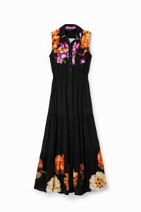 Lange blousejurk met bloemen M. Christian Lacroix - BLACK - XS