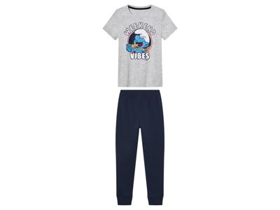 Kinderpyjama (Grijs/donkerblauw, 122/128)