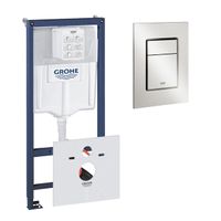 GROHE Rapid SL inbouwreservoir inclusief GROHE Skate cosmopolitan bedieningsplaat Supersteel 0729205/sw107647/sw107660/