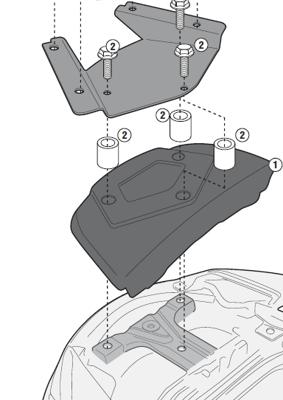 GIVI Bevestigingskit special rack, Motorspecifieke bagage, SR3104KIT
