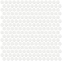 Mozaïek tegels Penny Wit Glans 31,5x29,1 - Rond Wand en vloer Geglazuurde porseleinen steengoed