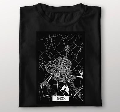 Sneek topografische kaart T-shirt