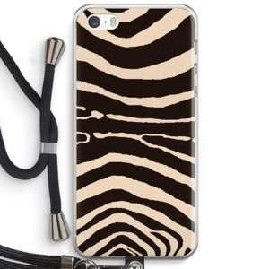 Arizona Zebra: iPhone 5 / 5S / SE Transparant Hoesje met koord