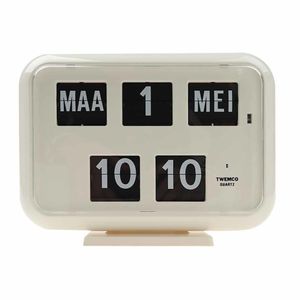 Kalenderklok digitaal QD35 - wit | Senioren klok | Dementie klok | Dag, datum en tijdsaanduiding | Twemco | WWV618905