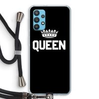 Queen zwart: Samsung Galaxy A32 4G Transparant Hoesje met koord