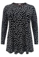 Yoek Tuniek flare VENCE | Zwart | Maat 42/44