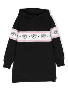 Chiara Ferragni Kids robe-sweat à bande logo - Noir