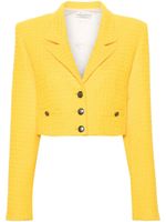 Alessandra Rich blazer crop en tweed - Jaune - thumbnail